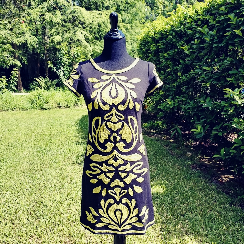 🔻INC Black embroidered dress